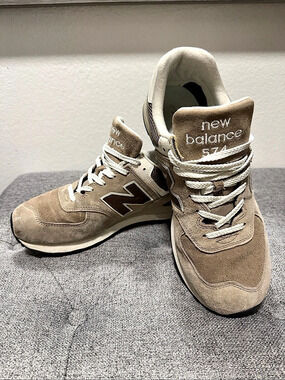 New Balance 574 Sneakers Brown & White
